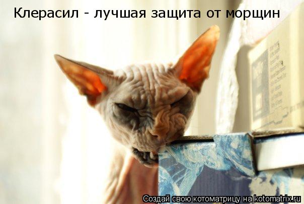 Клерасил - лучшая защита от морщин... Котоматрица: Клерасил - лучшая защита от морщин