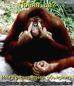 Котоматрица: Понял, да? Или поконкретней объяснить?