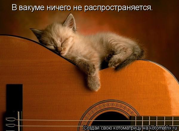 В вакуме ничего не распространяется.... Котоматрица: В вакуме ничего не распространяется.