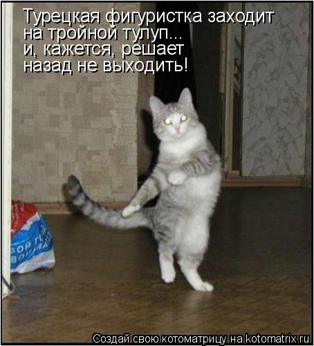 Котоматрица: Турецкая фигуристка заходит  на тройной тулуп... и, кажется, решает  назад не выходить!