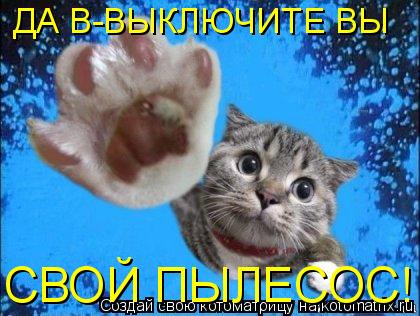 Котоматрица: ДА В-ВЫКЛЮЧИТЕ ВЫ СВОЙ ПЫЛЕСОС!