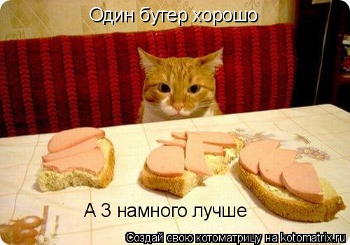 Котоматрица: Один бутер хорошо А 3 намного лучше