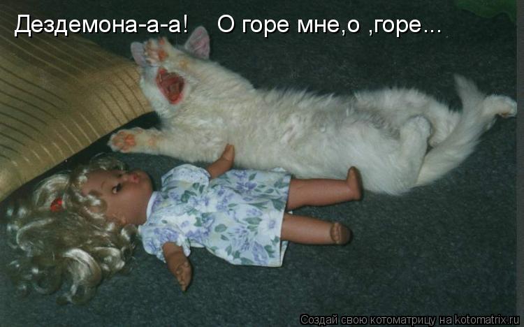 Дездемона-а-а! О горе мне,о ,горе...... Котоматрица: Дездемона-а-а! О горе мне,о ,горе...