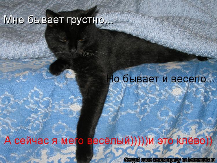 А сейчас я мего весёлый)))))и это клёво)) Мне бывает грустно... Но бывает и весело...... Котоматрица: А сейчас я мего весёлый)))))и это клёво)) Мне бывает грустно... Но бывает и весело...
