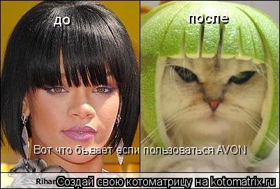 Котоматрица: Вот что бывает если пользоваться AVON до после