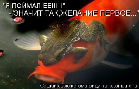 -"Я ПОЙМАЛ ЕЕ!!!!!" -"ЗНАЧИТ ТАК,ЖЕЛАНИЕ ПЕРВОЕ..."... Котоматрица: -"Я ПОЙМАЛ ЕЕ!!!!!" -"ЗНАЧИТ ТАК,ЖЕЛАНИЕ ПЕРВОЕ..."