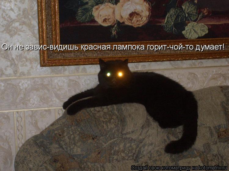 Котоматрица: Он не завис-видишь красная лампока горит-чой-то думает!