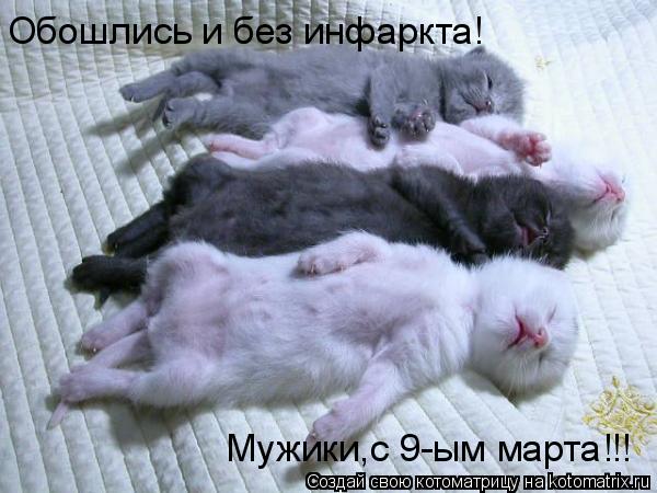 Обошлись и без инфаркта! Мужики,с 9-ым марта!!!... Котоматрица: Обошлись и без инфаркта! Мужики,с 9-ым марта!!!