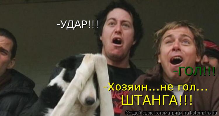 Котоматрица: -УДАР!!! -ГОЛ!!! -Хозяин...не гол... ШТАНГА!!!