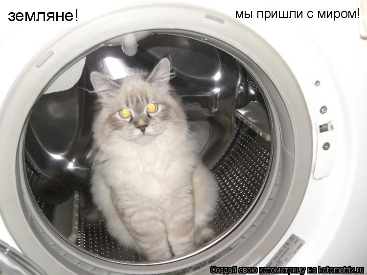 Котоматрица: мы пришли с миром! земляне!