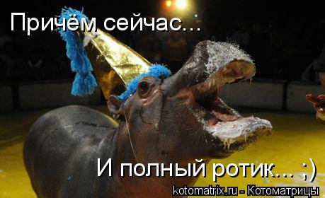 Причём сейчас... И полный ротик... ;)... Котоматрица: Причём сейчас... И полный ротик... ;)