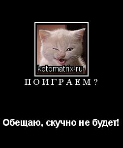 Поиграем? Обещаю, скучно не будет!... Котоматрица: Поиграем? Обещаю, скучно не будет!
