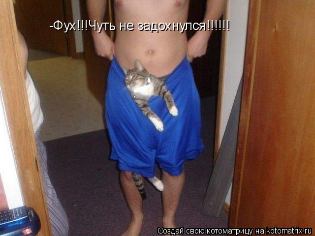 -Фух!!!Чуть не задохнулся!!!!!!... Котоматрица: -Фух!!!Чуть не задохнулся!!!!!!