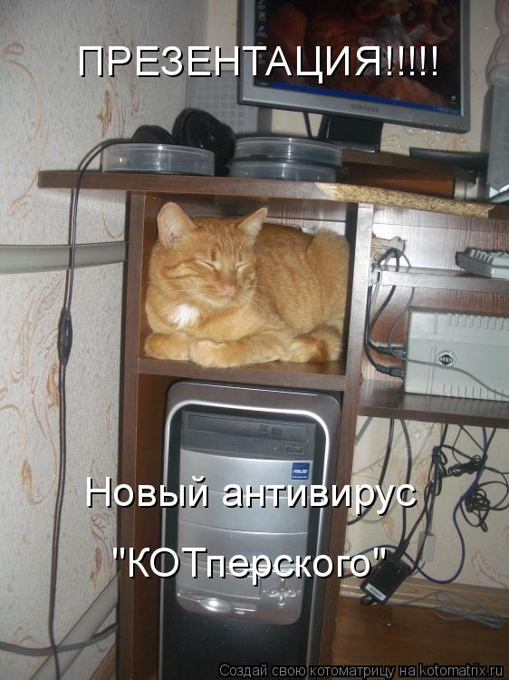 ПРЕЗЕНТАЦИЯ!!!!! Новый антивирус "КОТперского"... Котоматрица: ПРЕЗЕНТАЦИЯ!!!!! Новый антивирус "КОТперского"