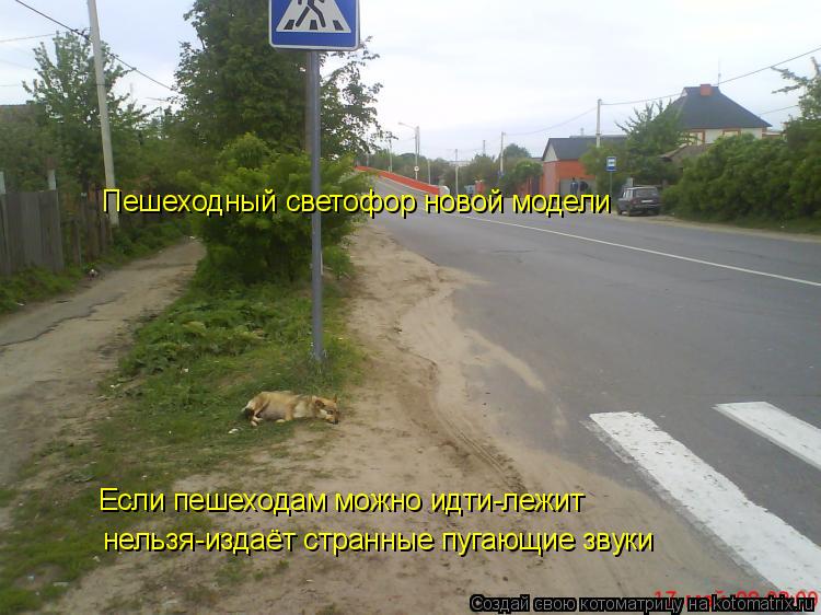 Пешеходный светофор новой модели Если пешеходам можно идти-лежит нельзя-издаёт странные пугающие звук... Котоматрица: Пешеходный светофор новой модели Если пешеходам можно идти-лежит нельзя-издаёт странные пугающие звуки