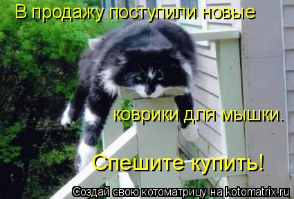 В продажу поступили новые коврики для мышки. Спешите купить!... Котоматрица: В продажу поступили новые коврики для мышки. Спешите купить!