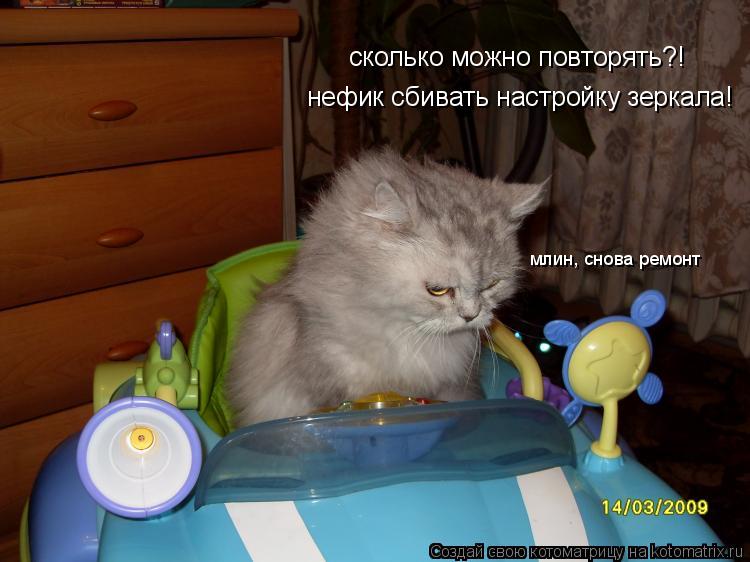 нефик сбивать настройку зеркала! млин, снова ремонт сколько можно повторять?!... Котоматрица: нефик сбивать настройку зеркала! млин, снова ремонт сколько можно повторять?!