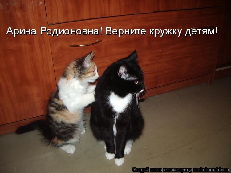 Арина Родионовна! Верните кружку детям!... Котоматрица: Арина Родионовна! Верните кружку детям!