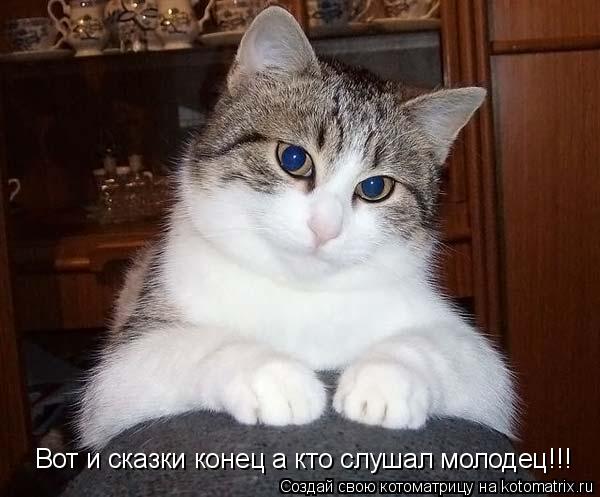 Вот и сказки конец а кто слушал молодец!!!... Котоматрица: Вот и сказки конец а кто слушал молодец!!!