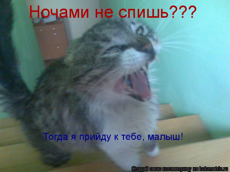 Ночами не спишь??? Тогда я прийду к тебе, малыш!... Котоматрица: Ночами не спишь??? Тогда я прийду к тебе, малыш!