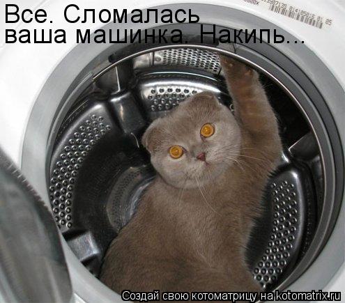 Котоматрица: ваша машинка. Накипь... Все. Сломалась