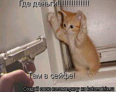 Где деньги!!!!!!!!!!!!!! Там в сейфе!... Котоматрица: Где деньги!!!!!!!!!!!!!! Там в сейфе!