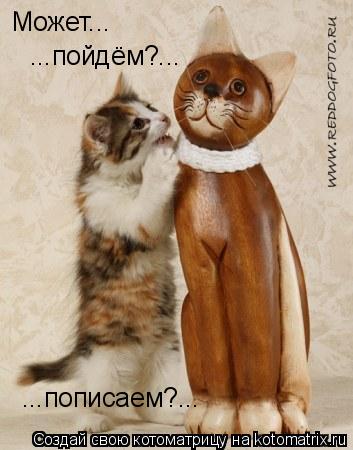Котоматрица: Может... ...пойдём?... ...пописаем?...