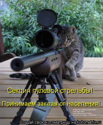 Секция пулевой стрельбы! Принимаем заказы от населения!... Котоматрица: Секция пулевой стрельбы! Принимаем заказы от населения!