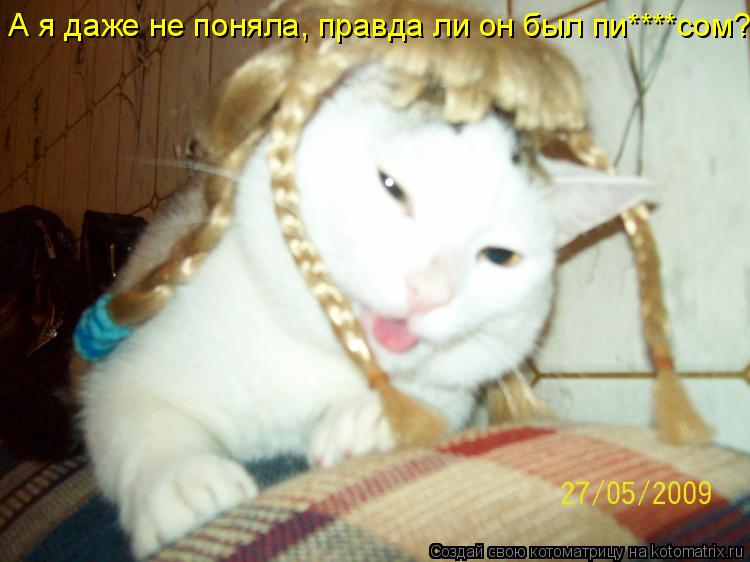 Котоматрица: А я даже не поняла, правда ли он был пи****сом?