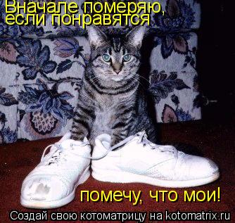 Котоматрица: Вначале померяю,  если понравятся  помечу, что мои!