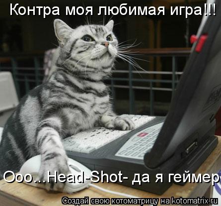 Котоматрица: Контра моя любимая игра!!! Ооо...Head-Shot- да я геймер!