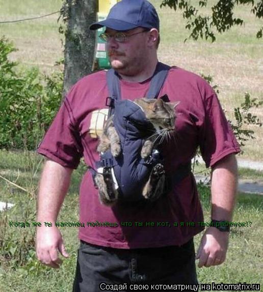 Когда же ты наконец поймёшь что ты не кот, а я не твой ребёнок!?... Котоматрица: Когда же ты наконец поймёшь что ты не кот, а я не твой ребёнок!?