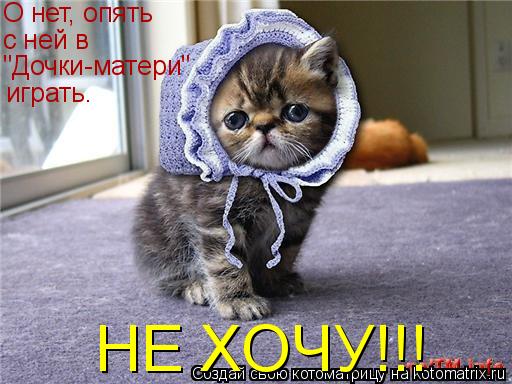 О нет, опять с ней в "Дочки-матери" играть. НЕ ХОЧУ!!!... Котоматрица: О нет, опять с ней в "Дочки-матери" играть. НЕ ХОЧУ!!!