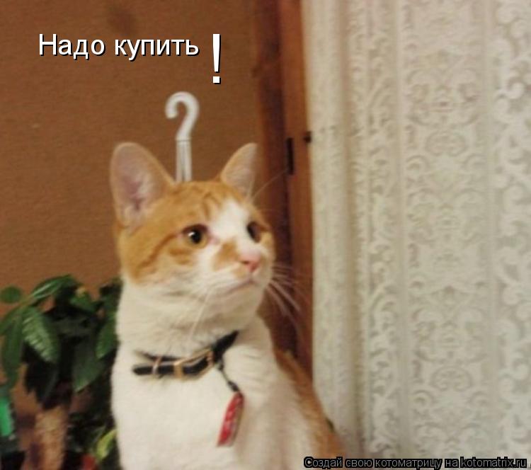 Надо купить !... Котоматрица: Надо купить !