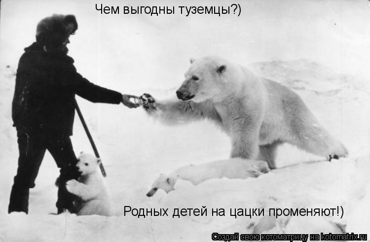 Котоматрица: Чем выгодны туземцы?) Родных детей на цацки променяют!)