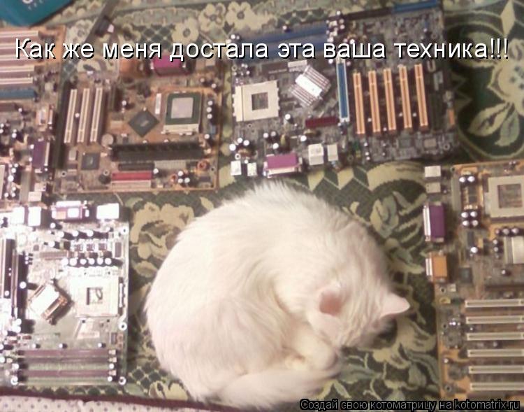 Котоматрица: Как же меня достала эта ваша техника!!!