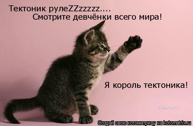 Тектоник рулеZZzzzzz.... Смотрите девчёнки всего мира! Я король тектоника!... Котоматрица: Тектоник рулеZZzzzzz.... Смотрите девчёнки всего мира! Я король тектоника!