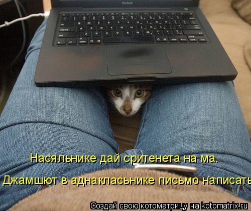 Котоматрица: Насяльнике дай сритенета на ма. Джамшют в аднакласьнике письмо написать