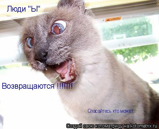 Котоматрица: Люди "Ы" Возвращаются !!!!!!! Спасайтесь кто может...