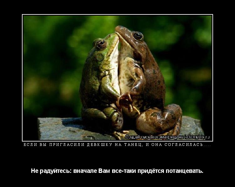 Котоматрица: ЕСЛИ ВЫ ПРИГЛАСИЛИ ДЕВКШКУ НА ТАНЕЦ, И ОНА СОГЛАСИЛАСЬ.... Не радуйтесь: вначале Вам все-таки придётся потанцевать.