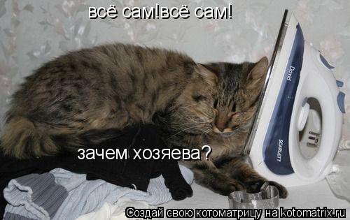 Котоматрица: всё сам!всё сам! зачем хозяева?