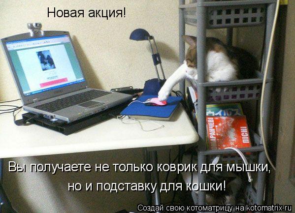 Новая акция! но и подставку для кошки! Вы получаете не только коврик для мышки,... Котоматрица: Новая акция! но и подставку для кошки! Вы получаете не только коврик для мышки,