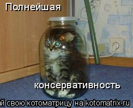 Полнейшая консервативность... Котоматрица: Полнейшая консервативность