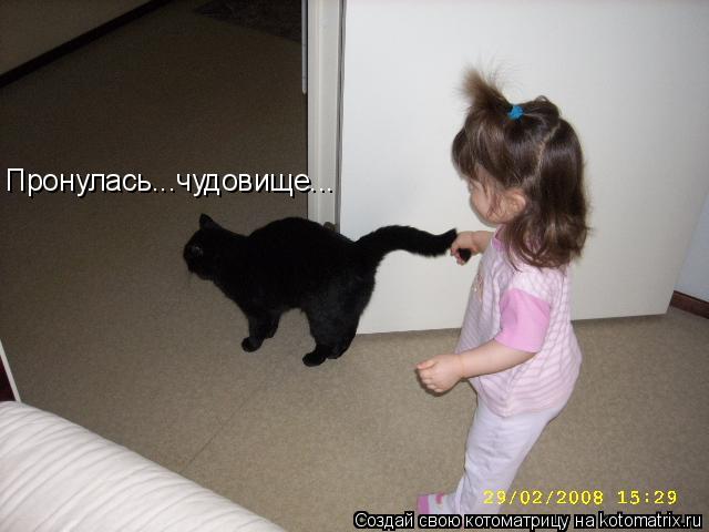 Котоматрица: Пронулась...чудовище...