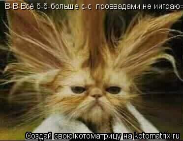 В-В-Всё б-б-больше с-с проввадами не ииграю=)... Котоматрица: В-В-Всё б-б-больше с-с проввадами не ииграю=)
