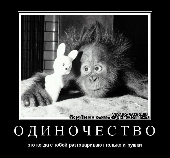 одиночество это когда с тобой разговаривают только игрушки... Котоматрица: одиночество это когда с тобой разговаривают только игрушки