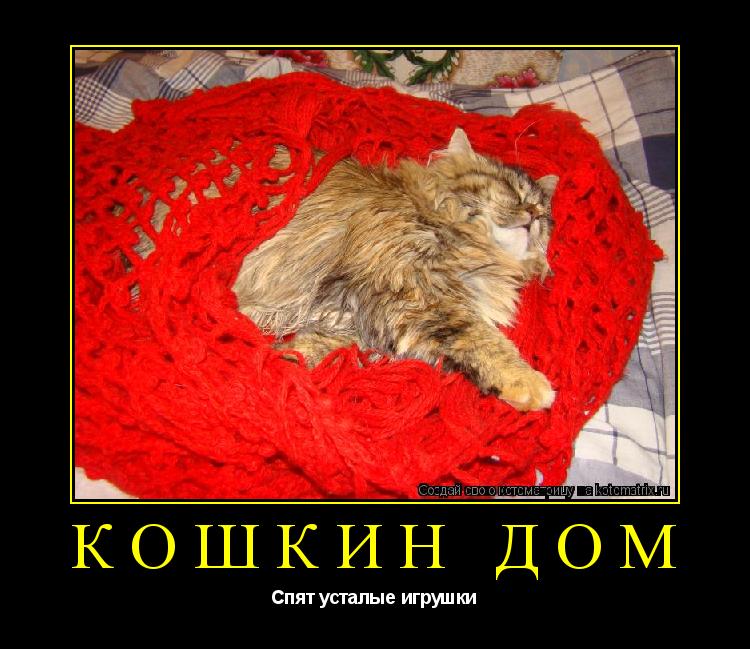 кошкин дом Спят усталые игрушки... Котоматрица: кошкин дом Спят усталые игрушки