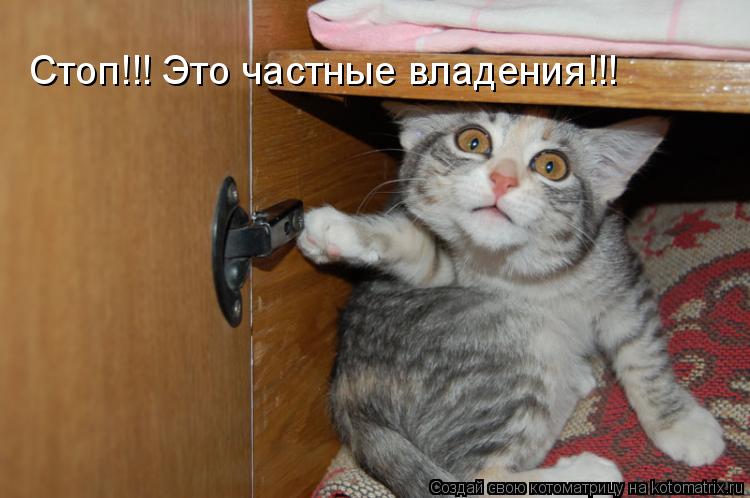 Котоматрица: Стоп!!! Это частные владения!!!