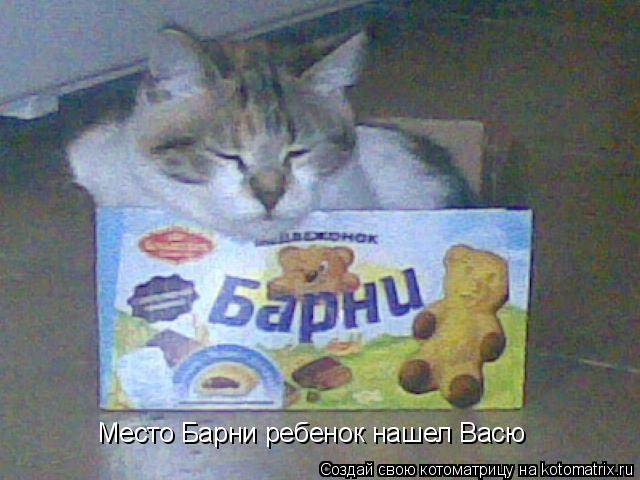 Место Барни ребенок нашел Васю... Котоматрица: Место Барни ребенок нашел Васю