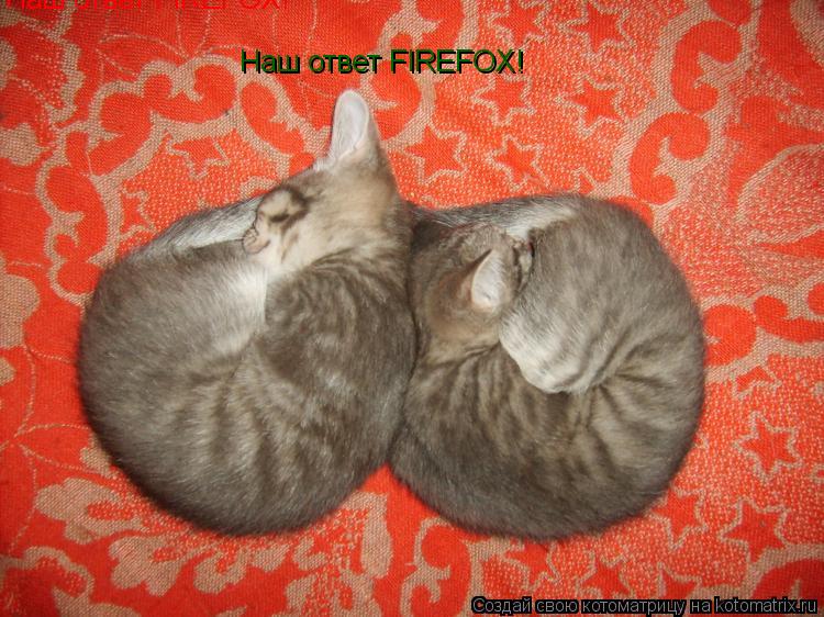 Наш ответ FIREFOX! Наш ответ FIREFOX!... Котоматрица: Наш ответ FIREFOX! Наш ответ FIREFOX!